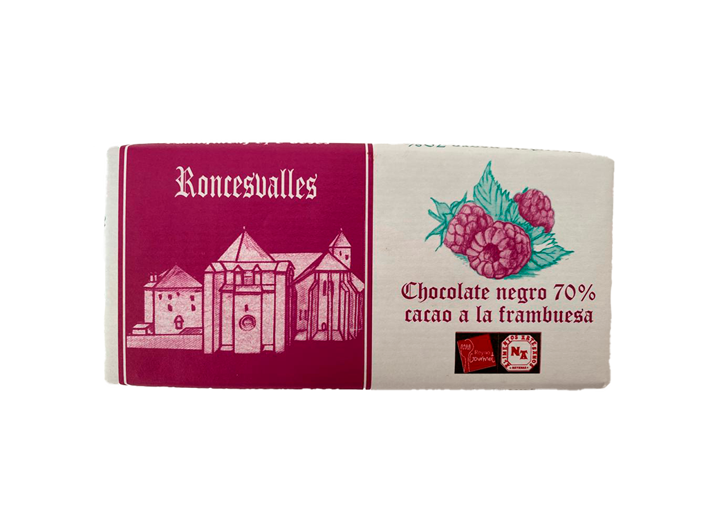 Chocolate negro 70% Cacao con frambuesas