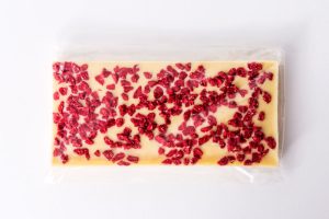 Torta de chocolate blanco con frambuesa