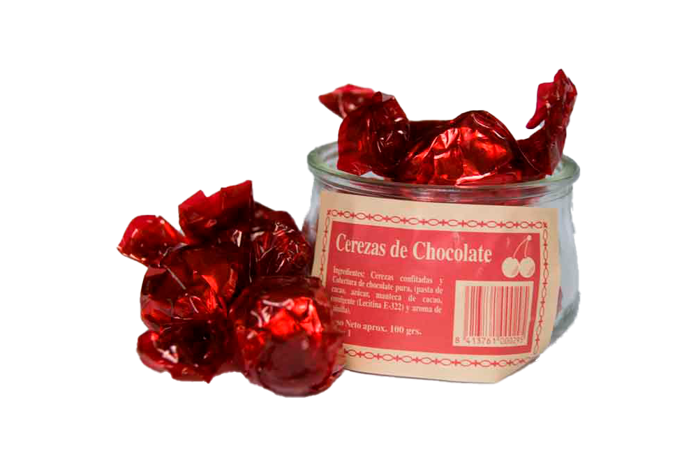 Cerezas al licor bañadas en chocolate negro